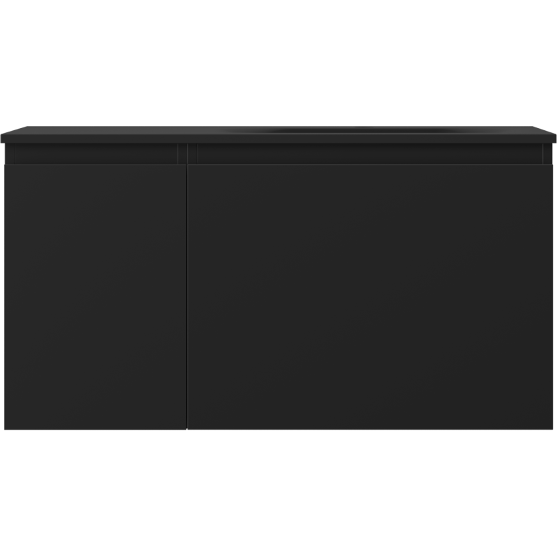 Mexen Orio kúpeľňová skrinka 90 cm s umývadlom Vela pravá, 1S, 1D, čierna mat - 91A13-09047-3-BBFF71-W23P71