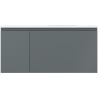 Mexen Orio kúpeľňová skrinka 100 cm s umývadlom Vela pravým, 1S, 1D, grafit mat/biela mat - 91A13-10047-3-BBFF66-W23P01