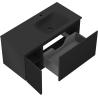 Mexen Orio kúpeľňová skrinka 100 cm s umývadlom Vela pravá, 1S, 1D, čierna matná - 91A13-10047-3-BBFF71-W23P71