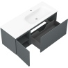 Mexen Orio kúpeľňová skrinka 120 cm s umývadlom Vela pravé, 1S, 1D, grafit mat/biela mat - 91A13-12047-3-BBFF66-W23P01