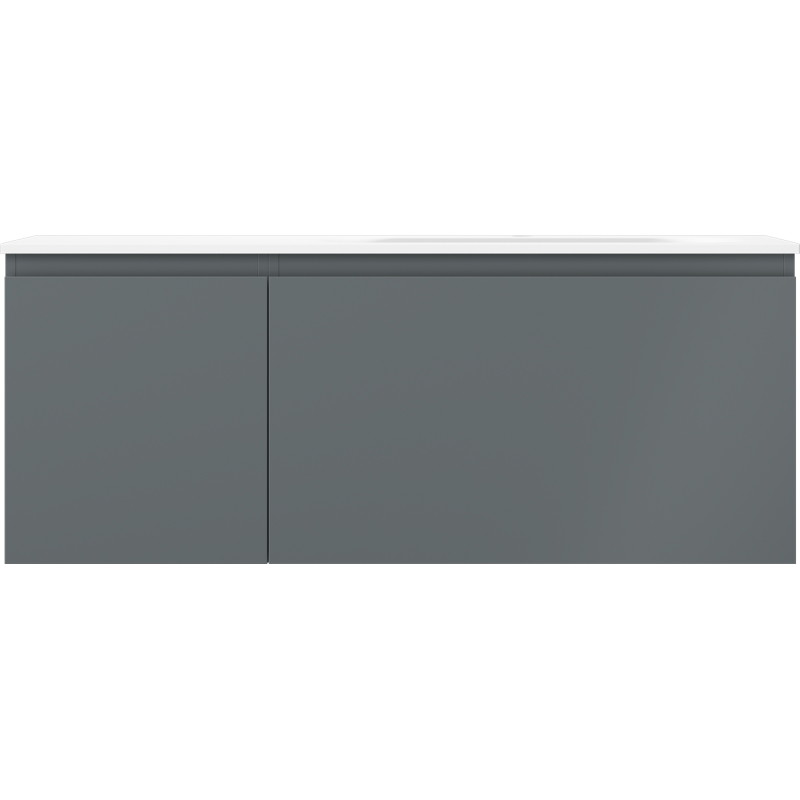 Mexen Orio kúpeľňová skrinka 120 cm s umývadlom Vela pravá, 1S, 1D, grafitová mat/biela mat - 91A13-12047-3-BBFF66-W23P01