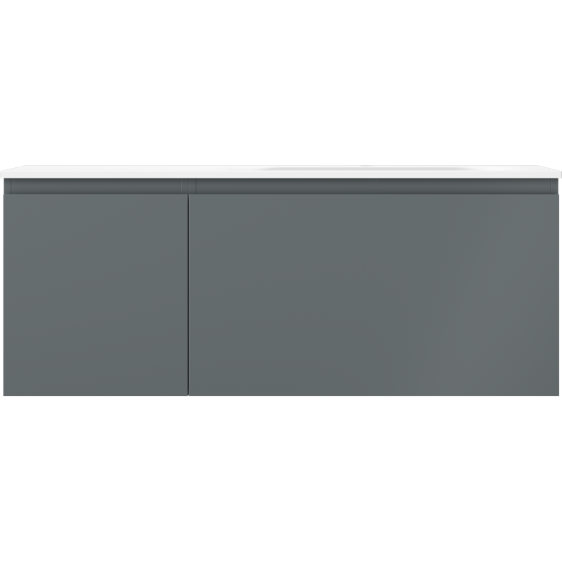 Mexen Orio kúpeľňová skrinka 120 cm s umývadlom Vela pravé, 1S, 1D, grafit mat/biela mat - 91A13-12047-3-BBFF66-W23P01