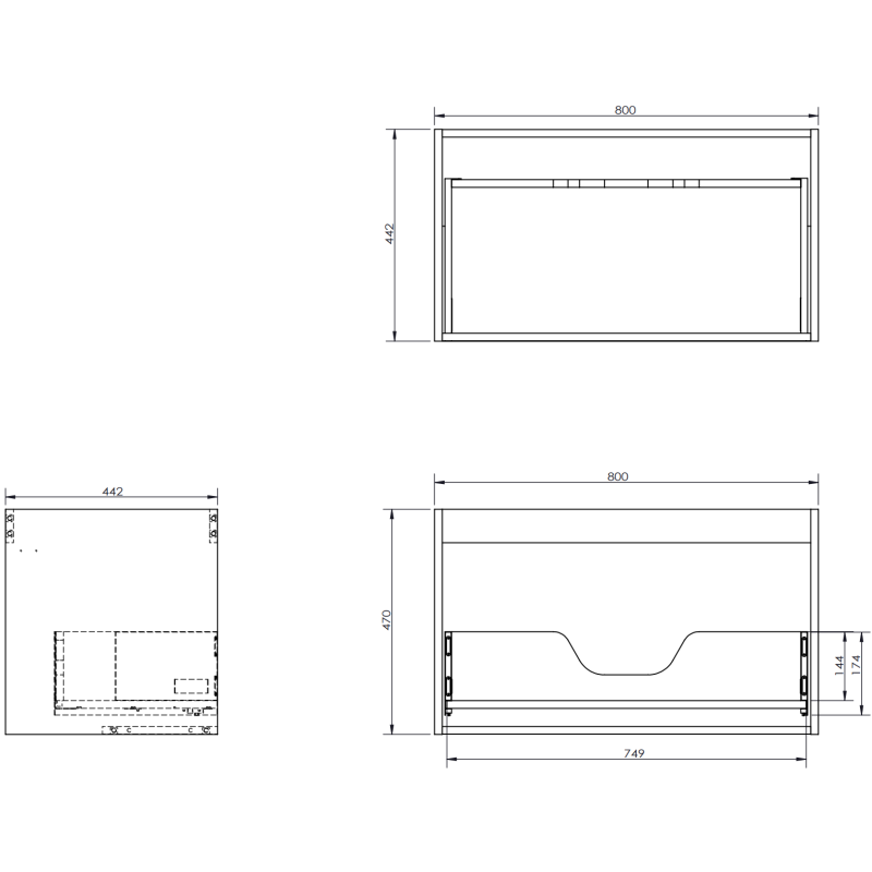 Mexen Rivel kúpeľňová skrinka 120 cm s umývadlom Vela ľavou, 1S, 1D, ryhovaná, sivý mat/biely mat - 91A23-12047-3-BBFF62-W23L01