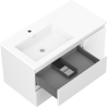Mexen Orio kúpeľňová skrinka 90 cm s umývadlom Otis ľavým, 2S, 1D, biela matná - 91A13-09047-3-BBFFF01-W18L01