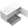 Mexen Orio kúpeľňová skrinka 90 cm s umývadlom Otis ľavým, 2S, 1D, sivá matná/biela matná - 91A13-09047-3-BBFFF62-W18L01