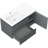 Mexen Orio kúpeľňová skrinka 90 cm s umývadlom Otis ľavým, 2S, 1D, grafit mat/biela mat - 91A13-09047-3-BBFFF66-W18L01