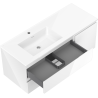 Mexen Orio kúpeľňová skrinka 120 cm s umývadlom Otis ľavým, 2S, 1D, biely lesk - 91A13-12047-3-BBFFF00-W18L00