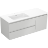 Mexen Orio kúpeľňová skrinka 120 cm s umývadlom Otis ľavá, 2S, 1D, sivá matná/biela matná - 91A13-12047-3-BBFFF62-W18L01