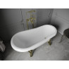 Mexen Retro voľne stojaca vaňa 150 x 73 cm, biela, nohy zlaté - 53251507300-50