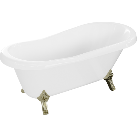 Mexen Retro voľne stojaca vaňa 150 x 73 cm, biela, zlaté nohy - 53251507300-50