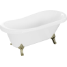 Mexen Retro voľne stojaca vaňa 150 x 73 cm, biela, zlaté nohy - 53251507300-50