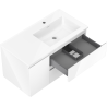 Mexen Orio kúpeľňová skrinka 90 cm s umývadlom Otis pravá, 2S, 1D, biela lesk - 91A13-09047-3-BBFFF00-W18P00