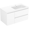 Mexen Orio kúpeľňová skrinka 90 cm s umývadlom Otis pravá, 2S, 1D, biela matná - 91A13-09047-3-BBFFF01-W18P01