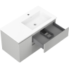 Mexen Orio kúpeľňová skrinka 90 cm s umývadlom Otis pravá, 2S, 1D, sivá matná/biela matná - 91A13-09047-3-BBFFF62-W18P01