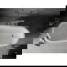 Mexen Retro voľne stojaca vaňa 150 x 73 cm, biela/čierna, chromové nožičky - 53251507375-00