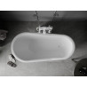 Mexen Retro samostatne stojaca vaňa 150 x 73 cm, biela/čierna, biele nohy - 53251507375-20