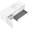 Mexen Orio kúpeľňová skrinka 120 cm s umývadlom Otis pravým, 2S, 1D, biela lesk - 91A13-12047-3-BBFFF00-W18P00