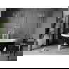 Mexen Retro voľne stojaca vaňa 150 x 73 cm, biela/čierna, biele nožičky - 53251507375-20