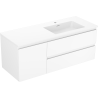 Mexen Orio kúpeľňová skrinka 120 cm s umývadlom Otis pravá, 2S, 1D, biela mat - 91A13-12047-3-BBFFF01-W18P01