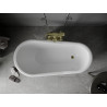 Mexen Retro voľne stojaca vaňa 150 x 73 cm, biela/čierna, nohy zlaté - 53251507375-50