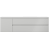 Mexen Orio kúpeľňová skrinka 160 cm s umývadlom Otis pravou, 2S, 1D, sivá matná/biela matná - 91A13-16047-3-BBFFF62-W18P01