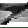 Mexen Retro voľne stojaca vaňa 150 x 73 cm, biela/čierna, čierne nožičky - 53251507375-70