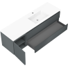 Mexen Orio kúpeľňová skrinka 160 cm s umývadlom Otis pravým, 2S, 1D, grafit mat/biela mat - 91A13-16047-3-BBFFF66-W18P01
