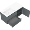 Mexen Rivel kúpeľňová skrinka 100 cm s umývadlom Otis ľavá, 2S, 1D, ryhovaná, grafit/biela mat - 91A23-10047-3-BBFFF66-W18L01