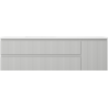 Mexen Rivel kúpeľňová skrinka 160 cm s umývadlom Otis ľavým, 2S, 1D, ryhovaná, sivá matná/biela matná