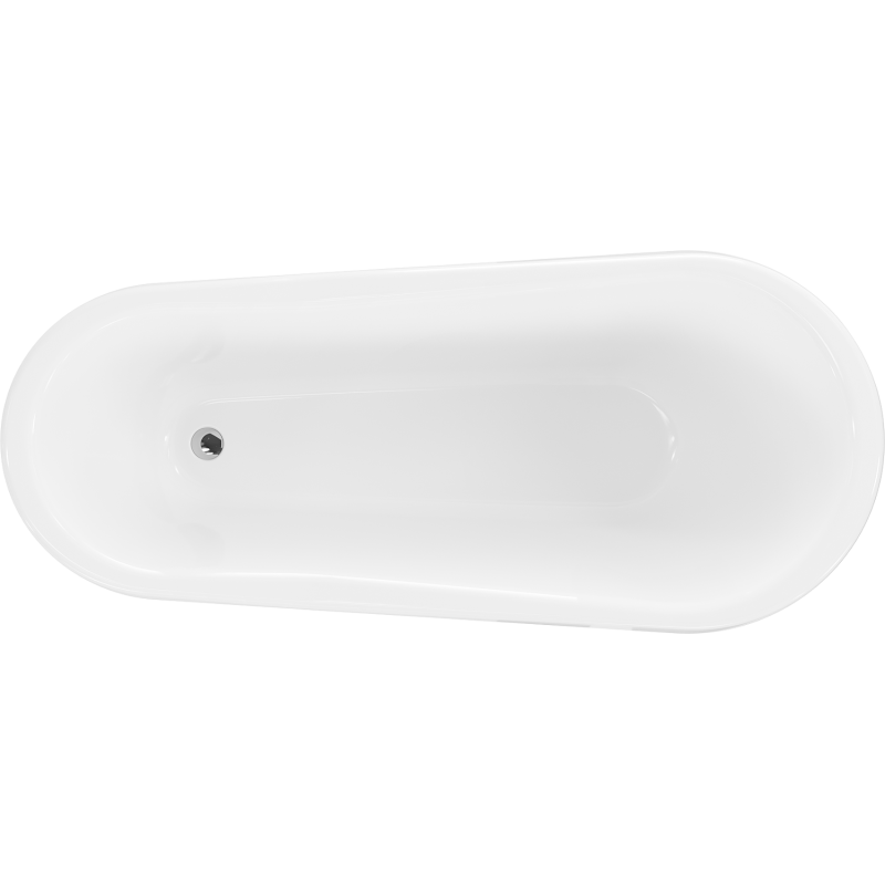 Mexen Retro voľne stojaca vaňa 170 x 75 cm, biela, nohy chróm - 53251707500-00