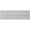 Mexen Rivel kúpeľňová skrinka 160 cm s umývadlom Otis pravá, 2S, 1D, ryhovaná, sivá/biela matná - 91A23-16047-3-BBFFF62-W18P01