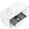 Mexen Orio kúpeľňová skrinka 90 cm s umývadlom Vela ľavým, 2S, 1D, biela lesk - 91A13-09047-3-BBFFF00-W23L00
