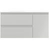 Mexen Orio kúpeľňová skrinka 90 cm s umývadlom Vela ľavým, 2S, 1D, sivá matná/biela matná - 91A13-09047-3-BBFFF62-W23L01