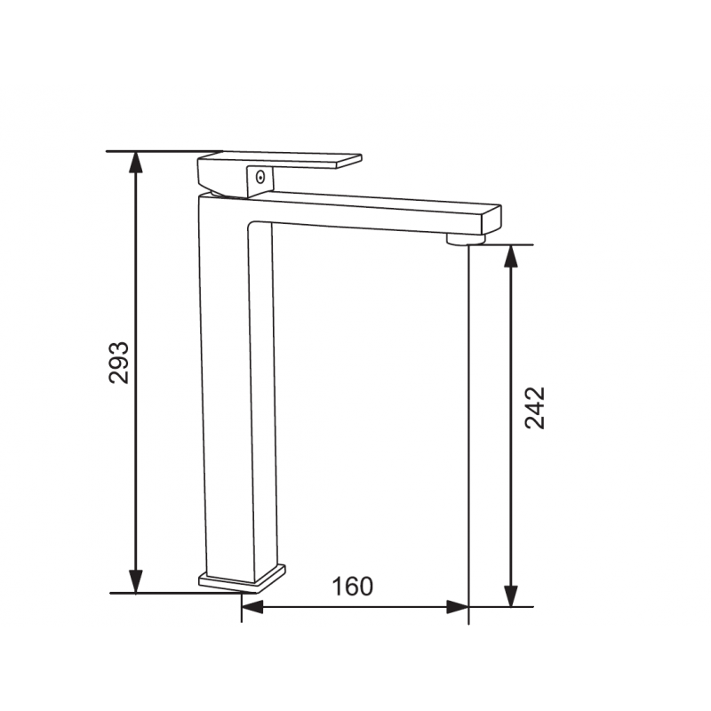 Mexen Uno vysoká umývadlová batéria, chróm - 71410-00