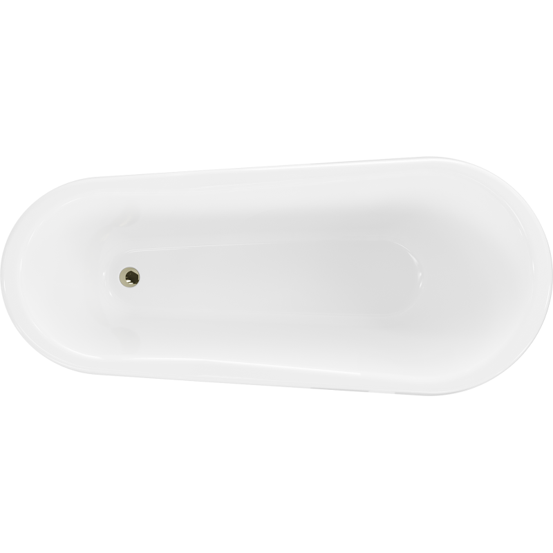 Mexen Retro voľne stojaca vaňa 170 x 75 cm, biela, zlaté nohy - 53251707500-50