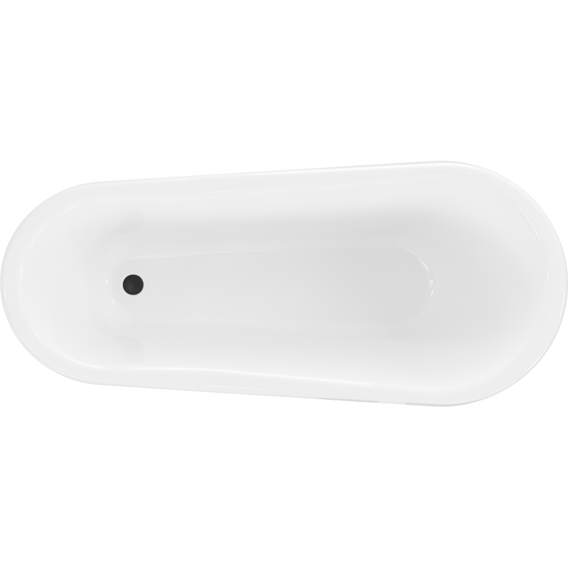 Mexen Retro voľne stojaca vaňa 170 x 75 cm, biela, čierne nohy - 53251707500-70