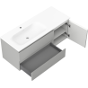 Mexen Orio skrinka do kúpeľne 120 cm s umývadlom Vela ľavou, 2S, 1D, sivá mat/biela mat - 91A13-12047-3-BBFFF62-W23L01