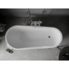Mexen Retro voľne stojaca vaňa 170 x 75 cm, biela/čierna, nožičky chróm - 53251707575-00