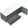 Mexen Orio kúpeľňová skrinka 120 cm s umývadlom Vela ľavá, 2S, 1D, grafit mat/biela mat - 91A13-12047-3-BBFFF66-W23L01