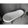 Mexen Retro voľne stojaca vaňa 170 x 75 cm, biela/čierna, nožičky chróm - 53251707575-00