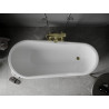 Mexen Retro voľne stojaca vaňa 170 x 75 cm, biela/čierna, nohy zlaté - 53251707575-50