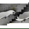 Mexen Retro voľne stojaca vaňa 170 x 75 cm, biela/čierna, zlaté nožičky - 53251707575-50