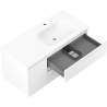 Mexen Orio kúpeľňová skrinka 100 cm s umývadlom Vela pravá, 2S, 1D, biela matná - 91A13-10047-3-BBFFFF01-W23P01