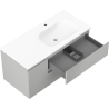 Mexen Orio kúpeľňová skrinka 100 cm s umývadlom Vela pravé, 2S, 1D, šedá matná/biela matná