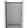 Mexen Omega sprchové dvere posuvné 140 cm, priehľadné, čierne 825-140-000-70-00