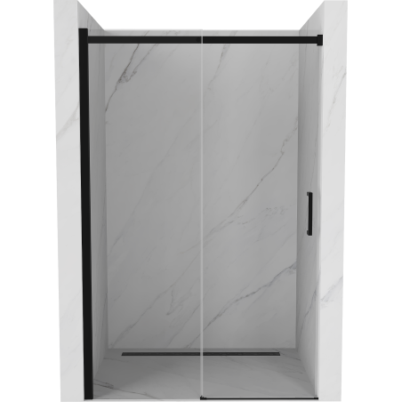 Mexen Omega posuvné sprchové dvere 150 cm, transparentné, čierne - 825-150-000-70-00