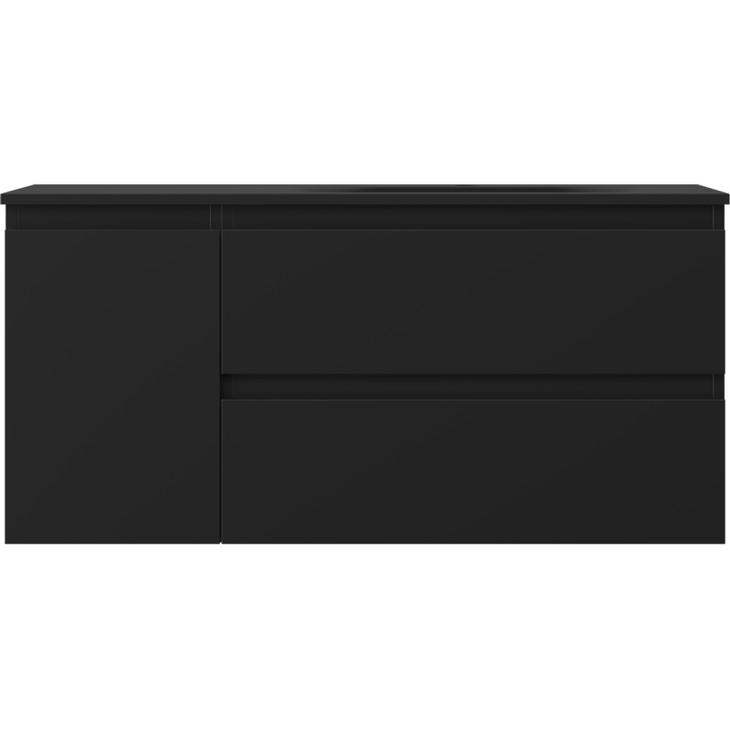 Mexen Orio kúpeľňová skrinka 100 cm s umývadlom Vela pravá, 2S, 1D, čierna matná - 91A13-10047-3-BBFFF71-W23P71