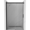 Mexen Omega sprchové dvere posuvné 160 cm, transparentné, čierne - 825-160-000-70-00