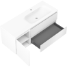 Mexen Orio kúpeľňová skrinka 120 cm s umývadlom Vela vpravo, 2S, 1D, biela mat - 91A13-12047-3-BBFFFF01-W23P01