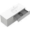 Mexen Orio kúpeľňová skrinka 120 cm s umývadlom Vela pravá, 2S, 1D, sivá mat/biela mat - 91A13-12047-3-BBFFF62-W23P01